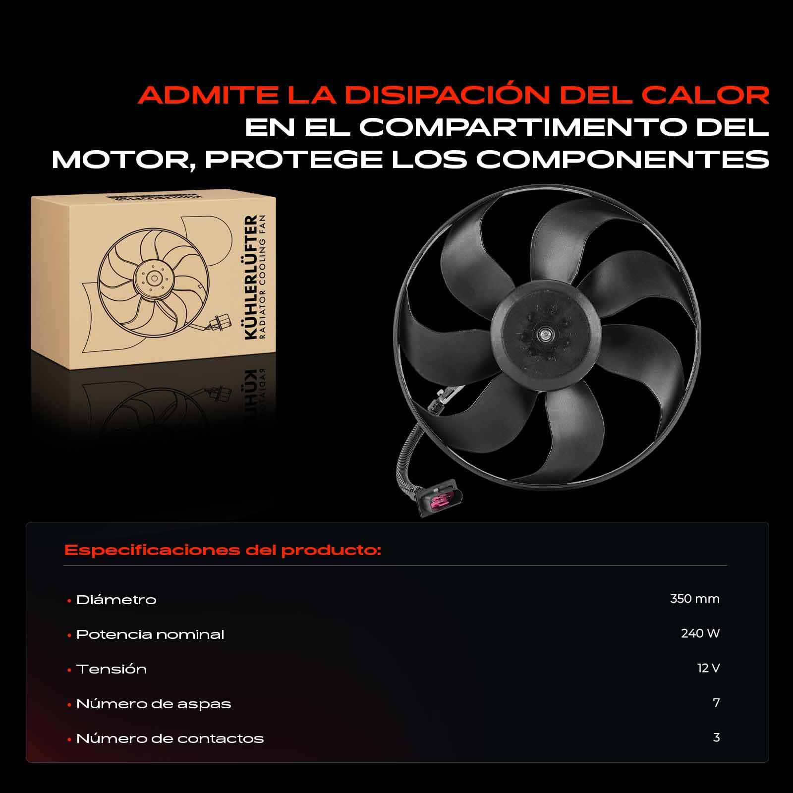 Frankberg Ventilador refrigeración del motor ventilador del radiador