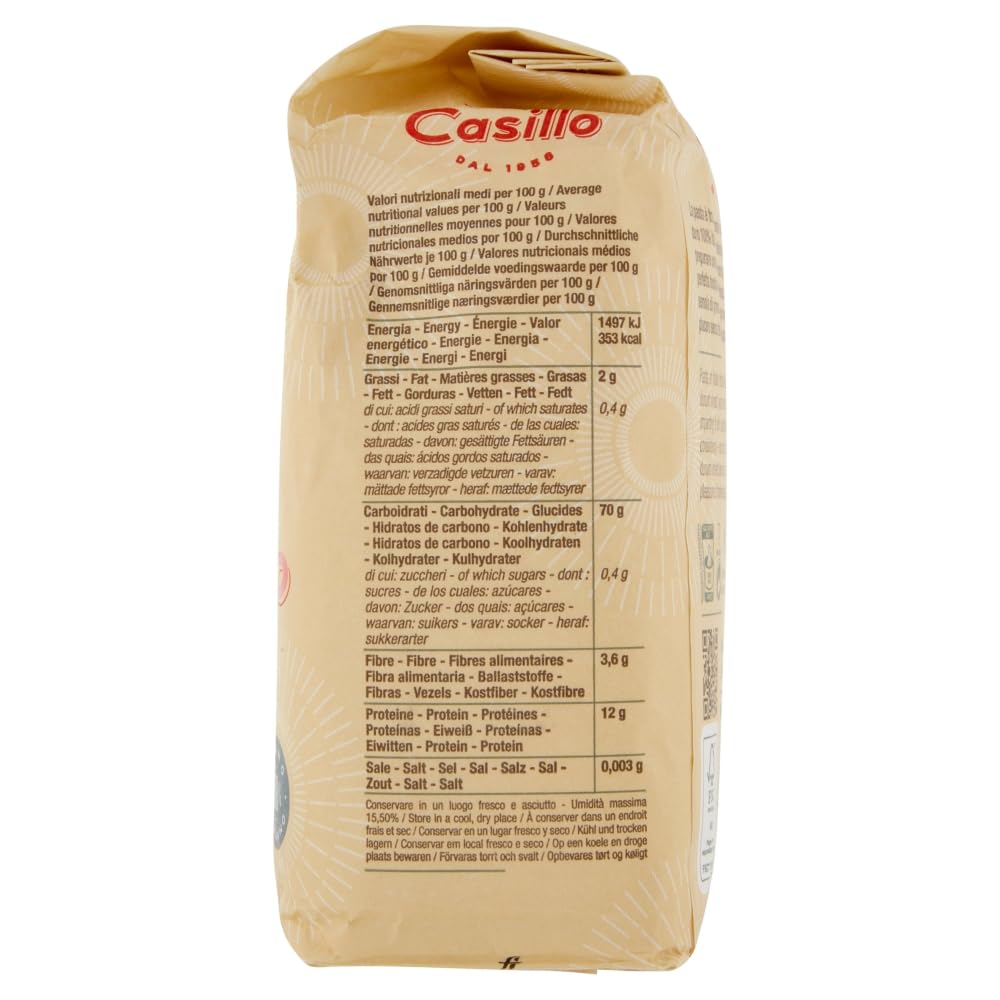 Molino Casillo, Semola di Grano Duro "La pasta", Hartweizengrieß, 100% italienisch, ideal für die Vorbereitung einer Pasta mit einem authentischen Geschmack 20x 1kg + Italian Gourmet polpa 400g