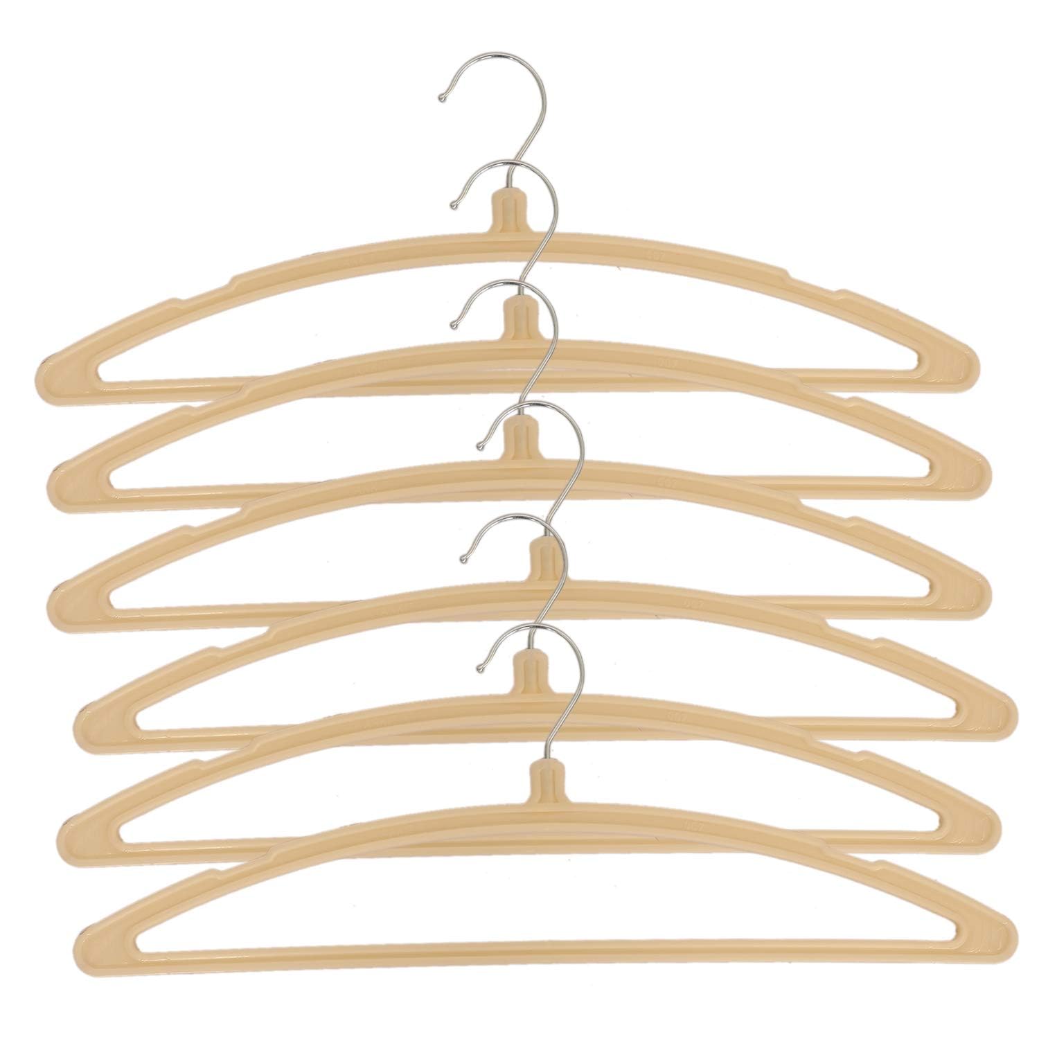 KuberIndustries Percha de plástico de 12 Piezas, Color Crema
