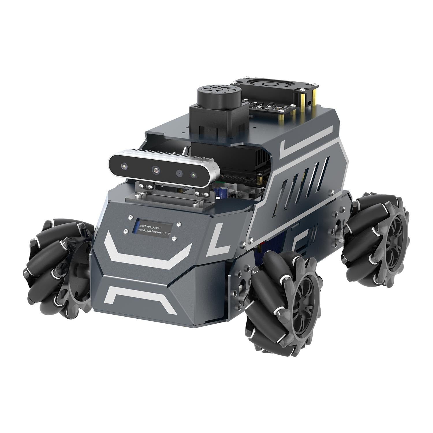 Yahboom ROS2 Smart Car,Raspberry Pi5-8GB Rosmaster M1 Multimodal AI Vision Large Model, SLAM Navigation Programming, Mecanum Wheels Robot(Superior Ver with Pi5-8GB)