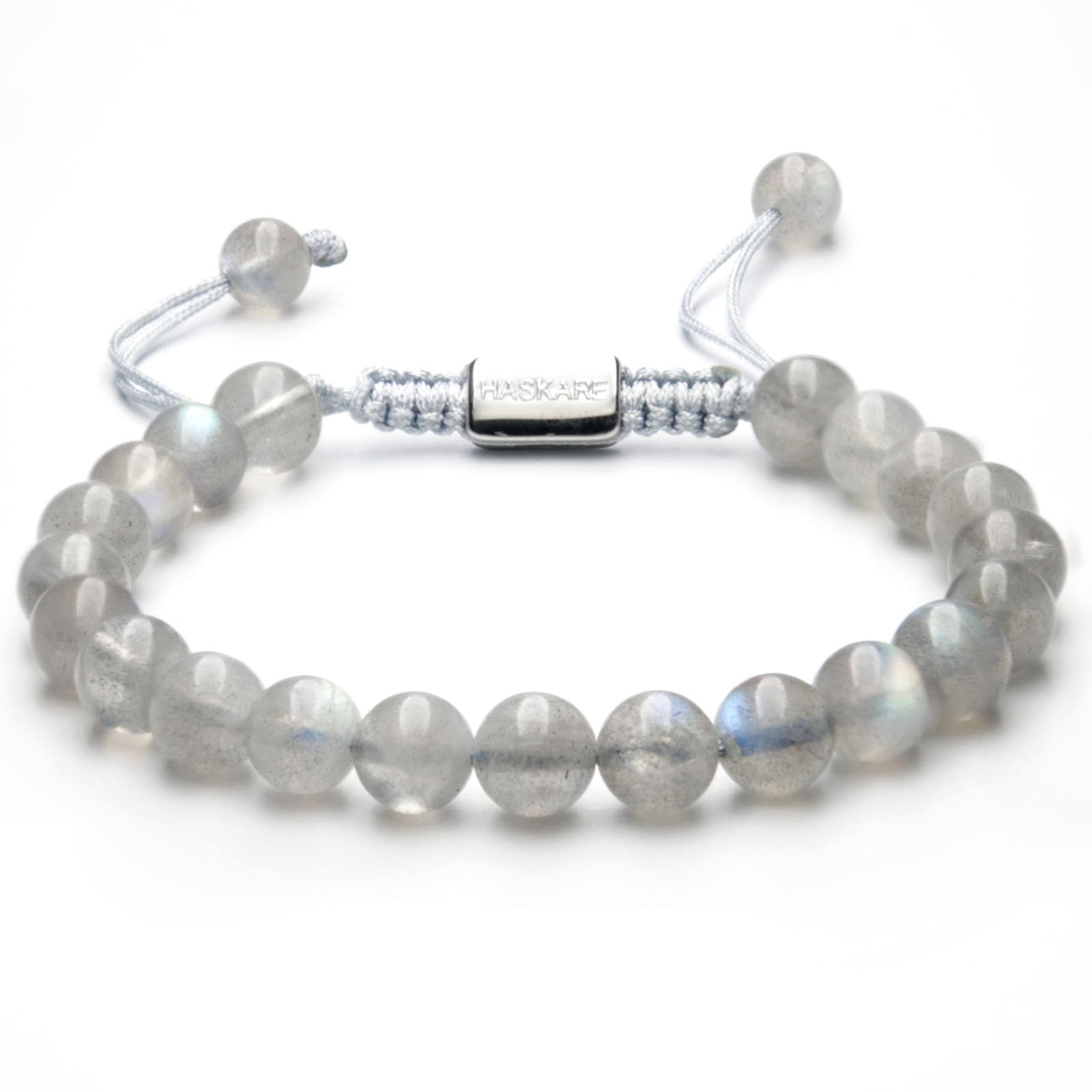 Healing Crystal Beads Labradorite Bracelet - HASKARE Natural Stone Bracelet for Women Gemstone Beaded Bracelet, Handmade Gifts for Mom Girlfriend Crystal Bracelet for Stress Relif Awaken Energy