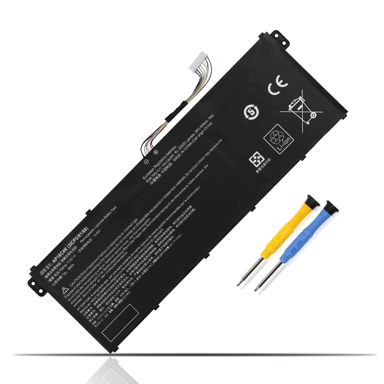 K KYUER AP19B8K AP19B5K Laptop Batteria per Acer Aspire 3 A315-56 A315