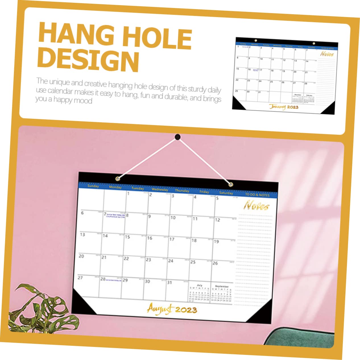 Tofficu 3pezzi Calendario Mensile Da Appendere Inglese Wall Calendar Familiare Con Design Elegante Pianificazione Quotidiana Per Casa e Ufficio Per Organizzazione e Appuntamenti