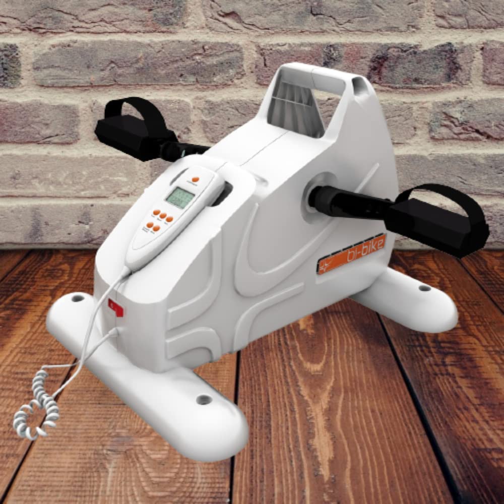 Roten Bi-Bike - Mini Cyclette Da Casa - Pedaliera per la Riabilitazione - Mini Bike Braccia E Gambe Con Lcd - Allenamento a Casa Attrezzi - Bianca