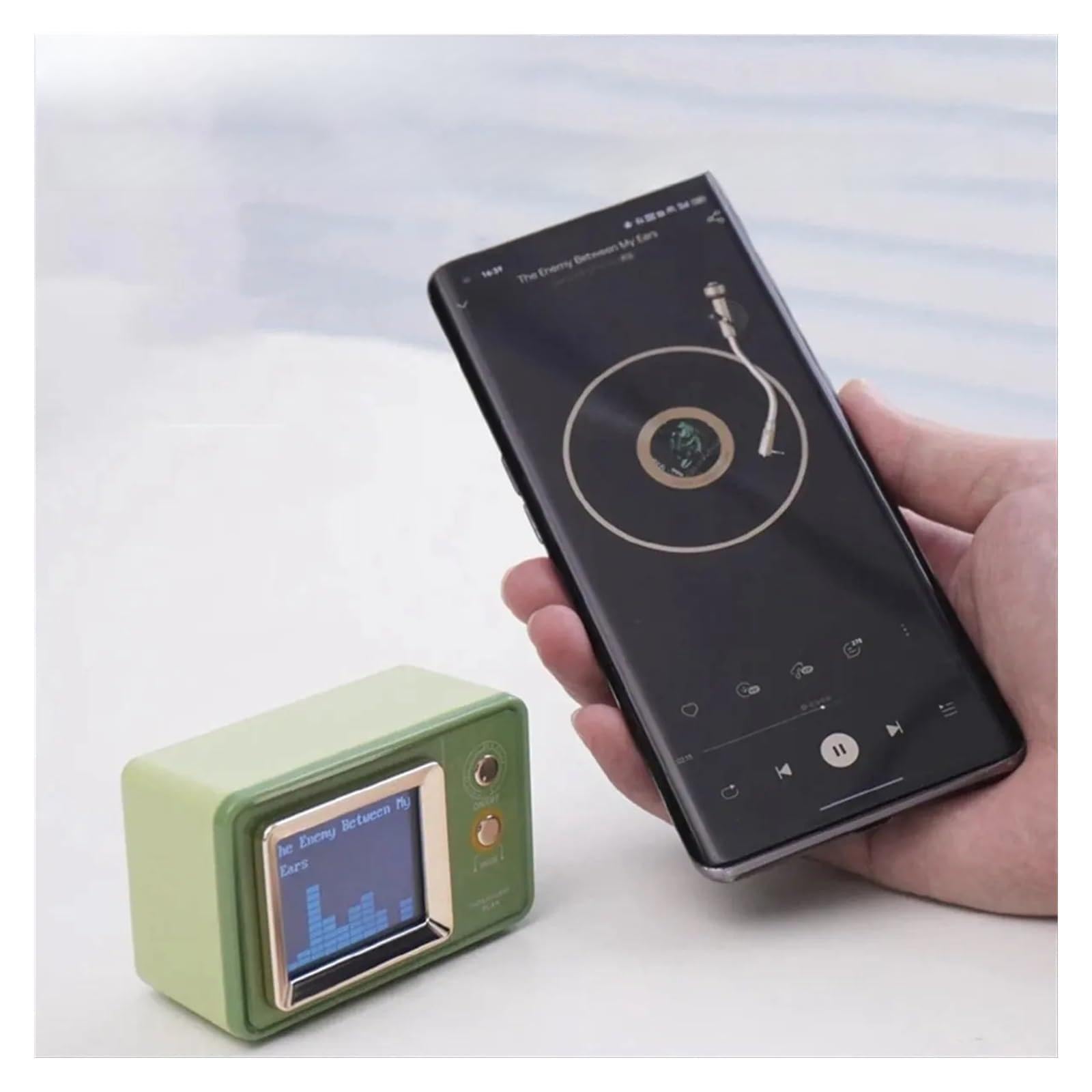 Vintage Desktop Bluetooth Speaker with Lyrics Display Calendar Wireless MP3 Audio Player-image-31