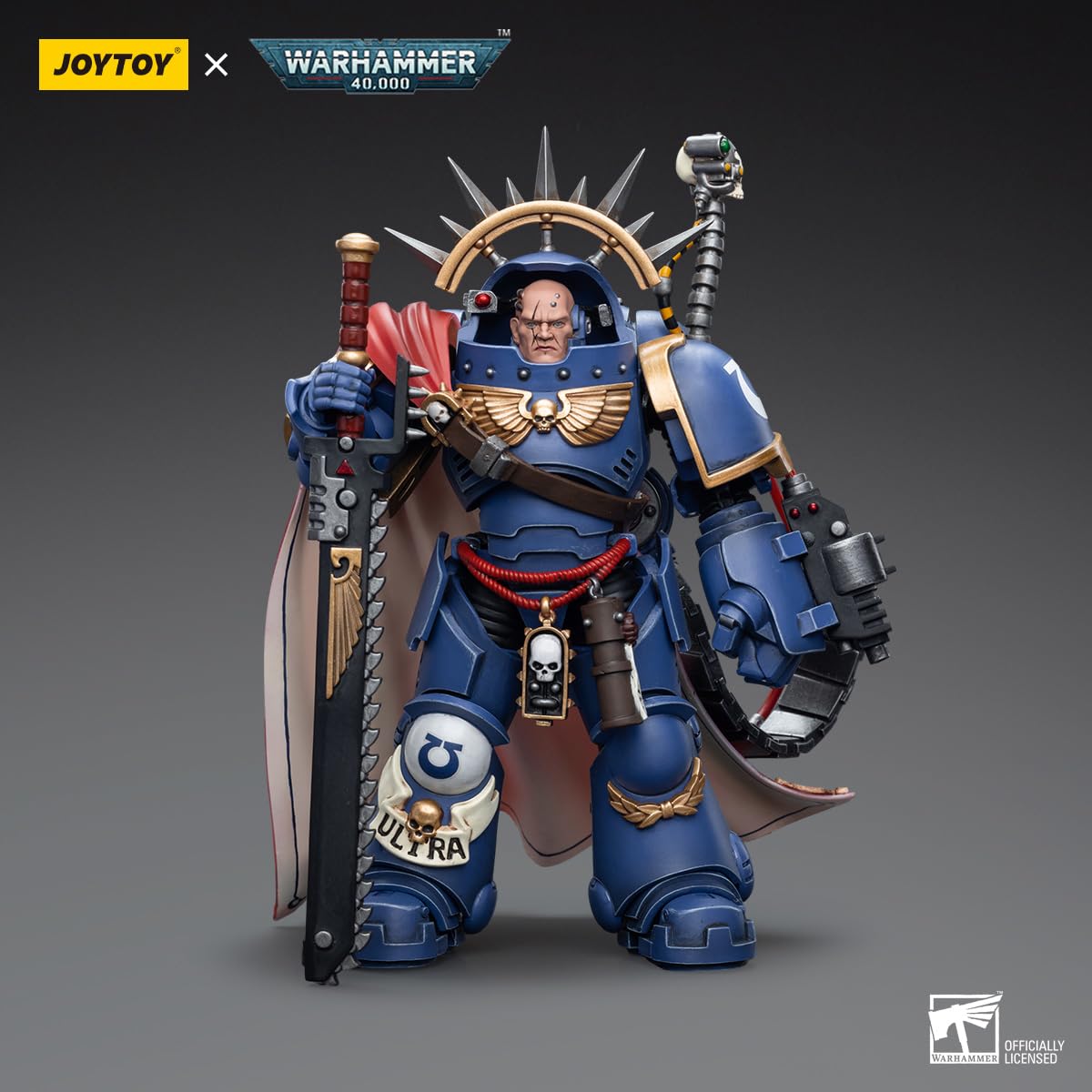 JOYTOY Warhammer 40.000 1/18 figura akcji Kapitan in Gravis Armour Zestaw do kolekcjonerskich figurek akcji 4.9"
