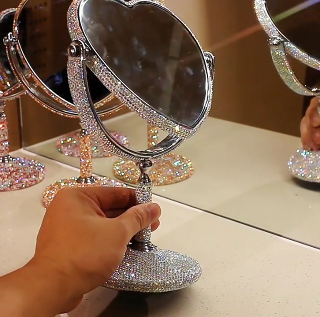 Espejo de Maquillaje de Mesa Doble Faz Luxury Bling miniatura 4