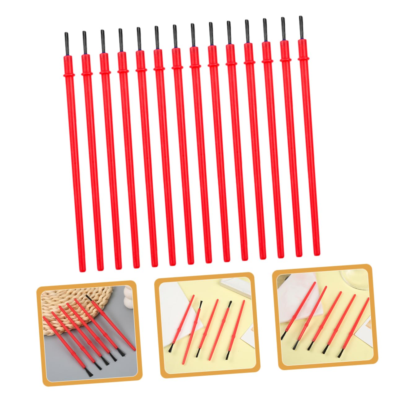 NUOBESTY Kit Di 5 Pennelli Per Acquerelli Piccoli Pennelli Per Acrilici Set Di Pennelli Ergonomici Per Studenti Darte E Principianti 100 Pezzi*5