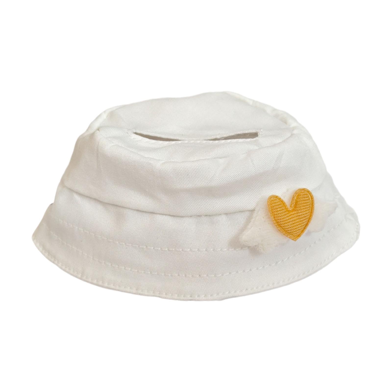 NIVAA Plush Doll Hat Stylish Coordination Fashion for Kids Headgear for 17cm Dolls white-image-3