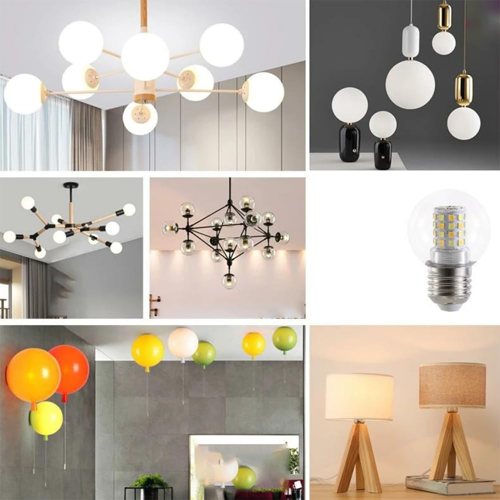 12 Szt G45 E27 9W 220V LED Żarówka Przezroczysta Żarówka Oświetlenie Domowe Reflektor Dekoracyjny Lampa Stołowa Światło Do Salonu,Warm white