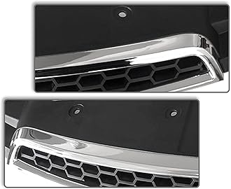 PartsFlow 2PCS Front Bumper Grille Upper And Lower Grill Black With Chrome For 2011 2012 2013 2014 Chevrolet Chevy Cruze
