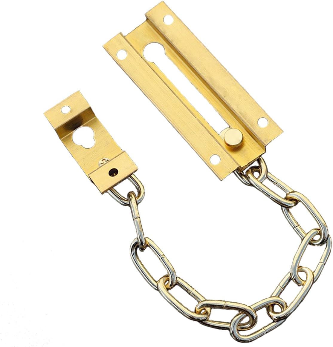 RZDEAL Anti-Theft Bolt Chain Brass Plated Heavy Duty Door Guard Gate Latches Safety Door Lock