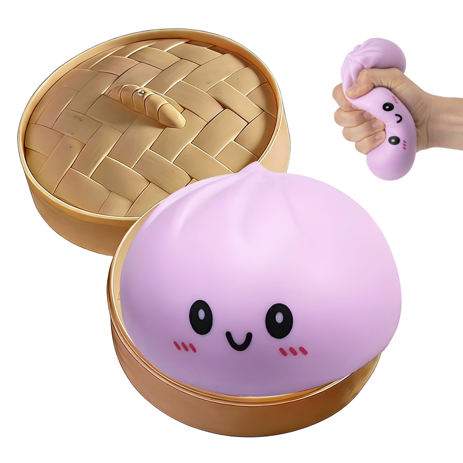 Photo 1 of Glitter Dumpling Squishy,Dumpling Squishy Mystery Box,Squeeze for Stress Relief (Purple)
