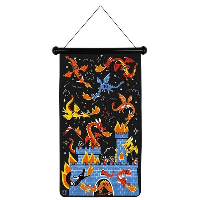 Foto 2 de 7 de Janod - Juego de Dardos Magnéticos de Dragones y Caballeros - Doble Cara - Juego de Habilidad