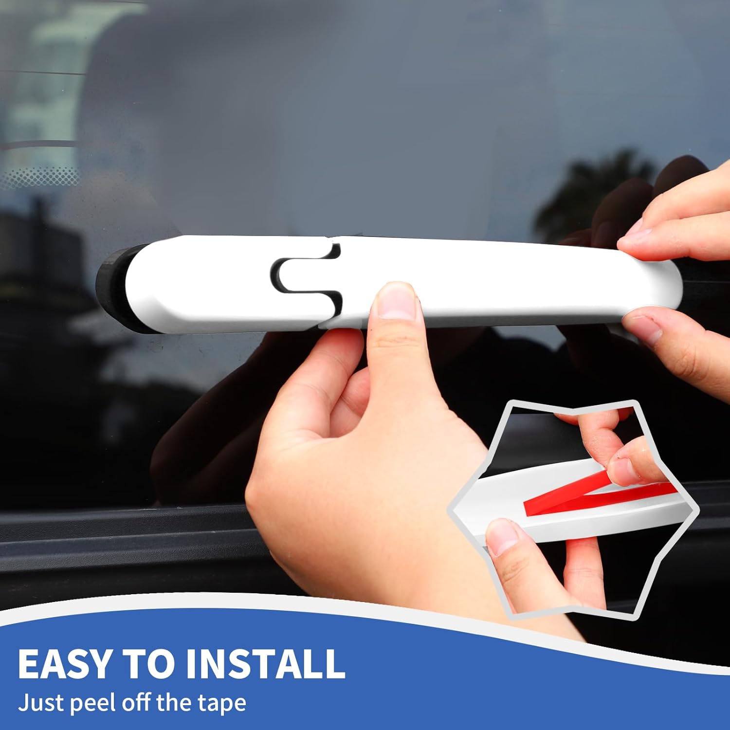 RAZPOY Rear Window Wiper Arm Blades Cover Trim Compatible with Ford Bronco Accessories 2021-2025, White