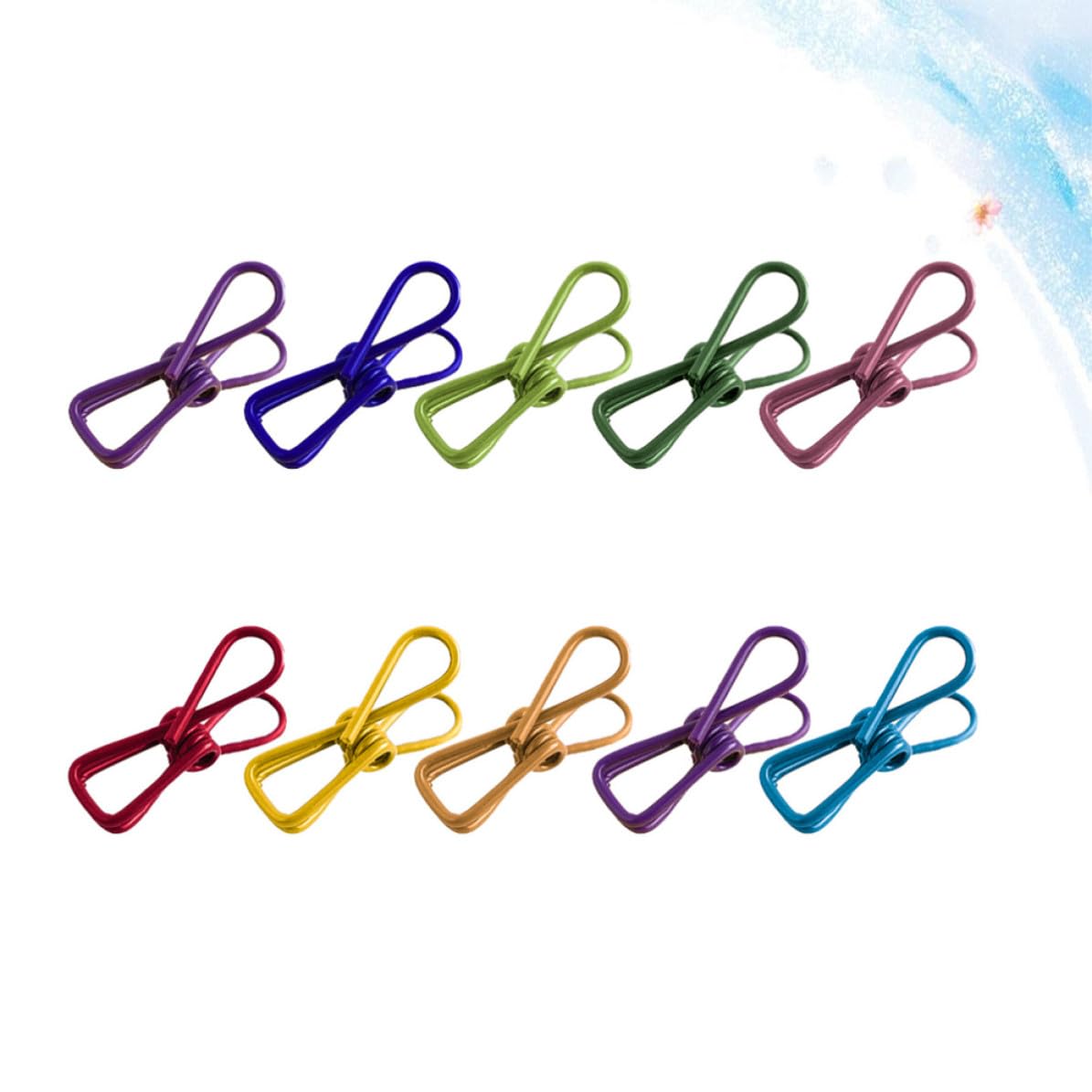 para Ropa de Acero Inoxidable Resistentes Prueba de Viento Color Aleatorio Juego de 50 Pinzas Multiusos Hogar y Secado al Aire Libre
