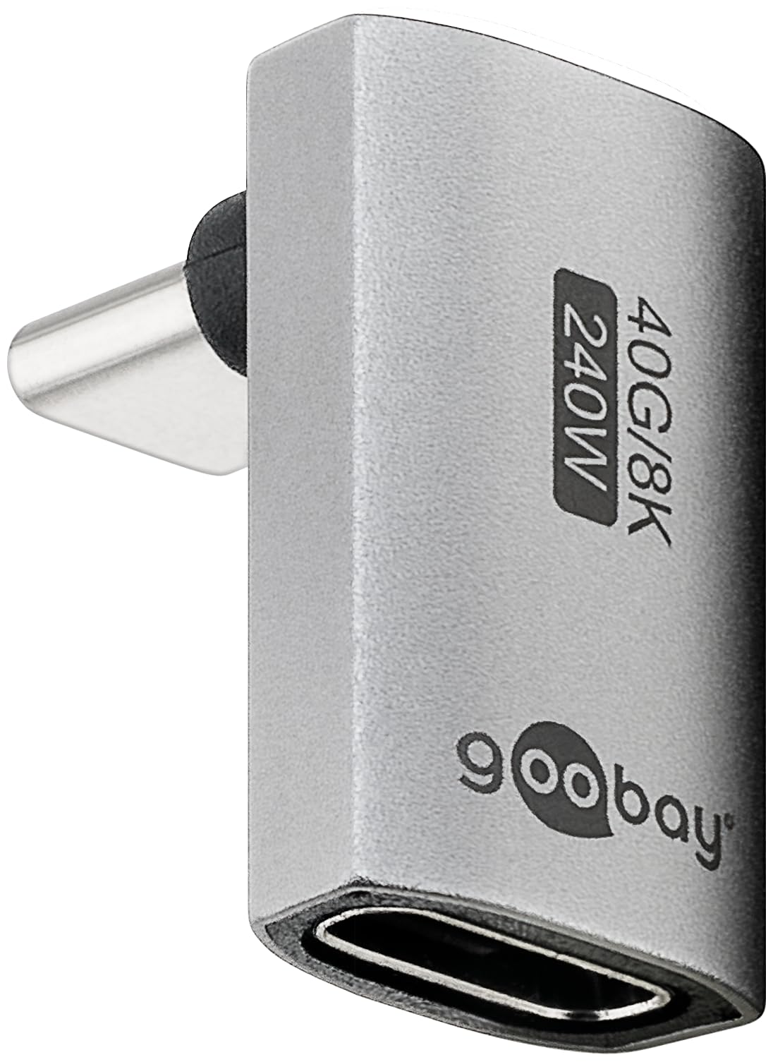 Goobay USB-C Adapter Vertikal 90° Kurz | USB4 8K@60 Hz, 240 W PD