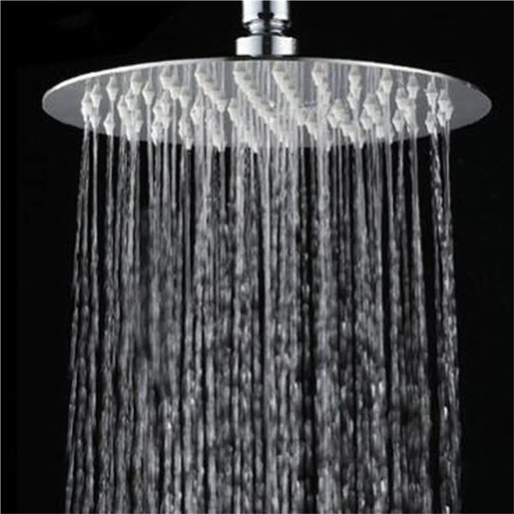 Cabezal de ducha de lluvia ultrafino de acero inoxidable de 10/8/6 pulgadas, cabezales de ducha de lluvia cuadrados y redondos para spa de lujo, fácil instalación y actualización moderna de baño
