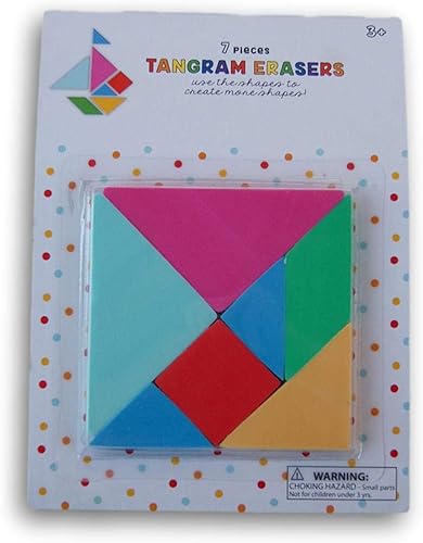 Tangram Erasers Pack Usa las formas para crear más formas 7 piezas