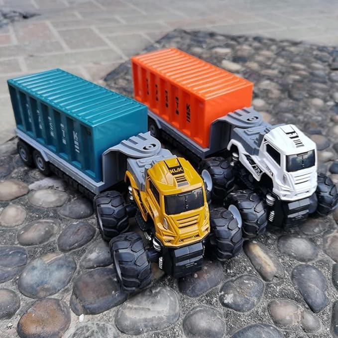 Image of Logistic Transport Truck 1:43 Metal Toys Alloy Diecast Truck Set Toy, Diecast Miniature Car Model Best Birthday Gift for Kids[Multicolor = Sent Any 1 Truck]