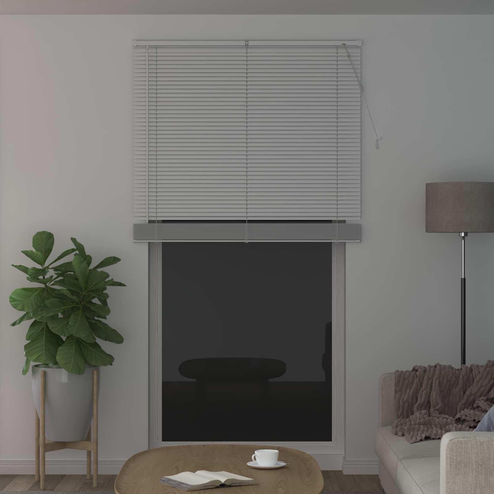 Gecheer Tenda Veneziana in PVC, Tapparella Regolabile per Controllo Luce e Privacy, 213 x 120 cm Bianco, per Interni Casa, Ufficio e Studio