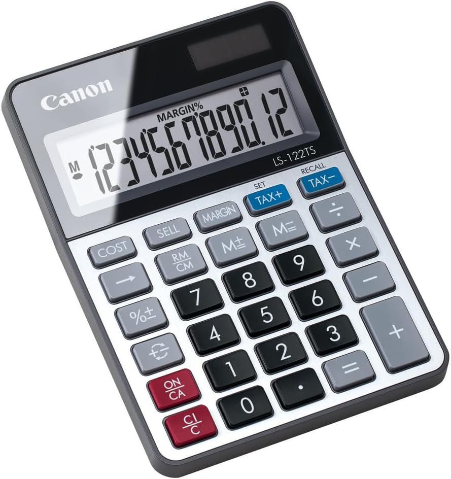CANON CALCULATRICE DE BUREAU LS-122 TS, ALIMENTATION SOLAIRE