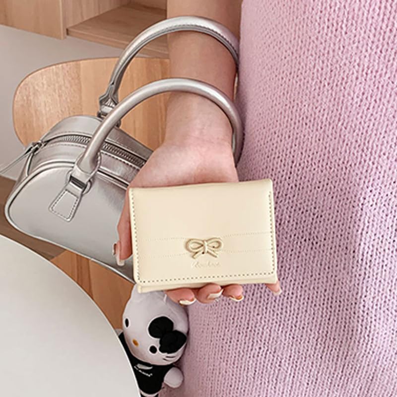 Cute Women’s Wallet with Bow – Heart-Shaped ID Window, 7 Card Slots, Cash & Credit Card Holder2