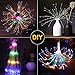 DenicMic Firework Starburst Lights - 200 LED Copper Wire Battery Operated Hanging Sphere With Remote, 8 Modes Stars Fairy Ceiling Decorations for Patio Party Wedding Christmas (2 Pack)