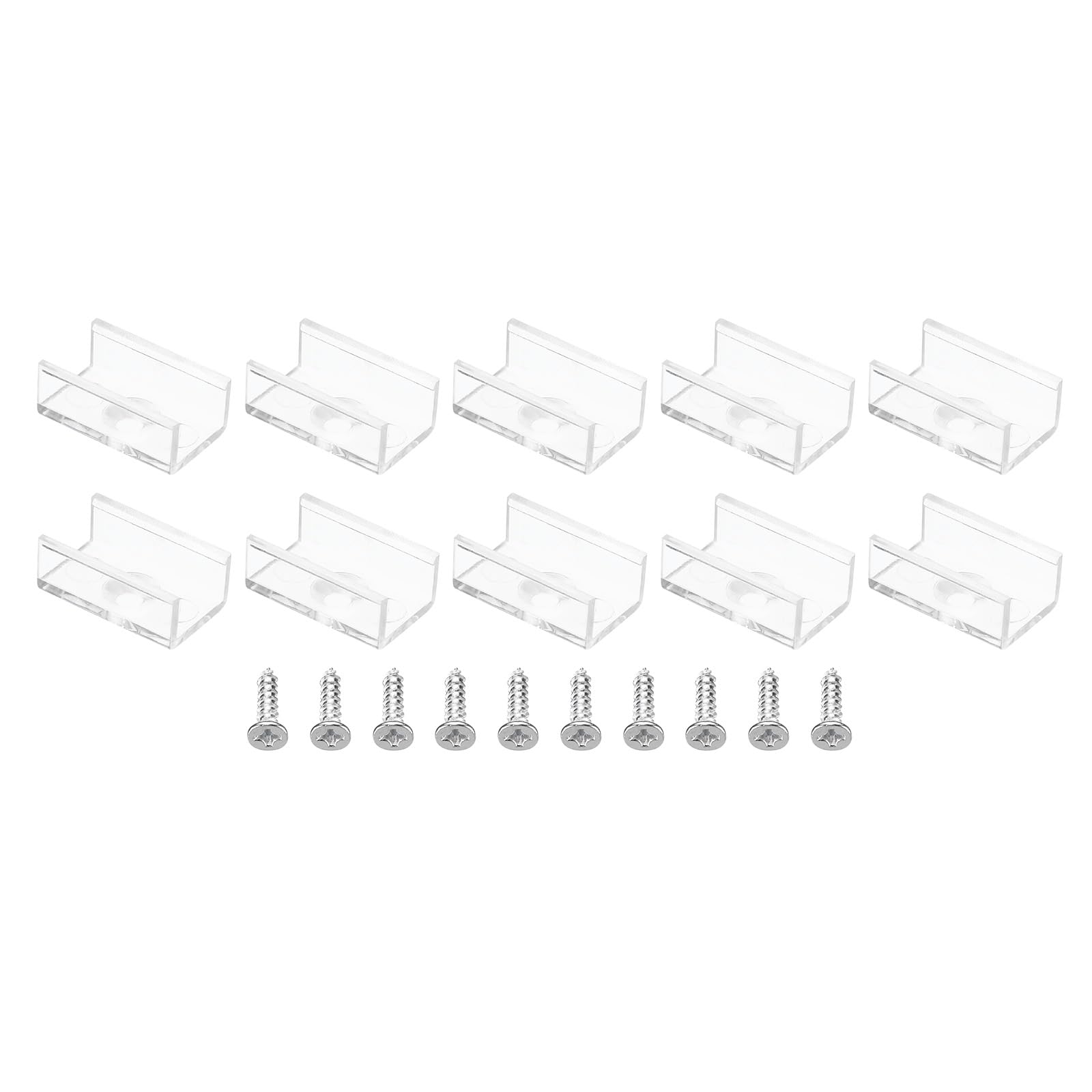 PATIKIL LED Strip Light Clips, 40 Pack Mounting Bracket Fixing Clips Plastic Clamp Holder with Screws for 11.5mm-12.4mm Neon RGB Light Cable Ribbon 25mm Clear — Amazon image 7