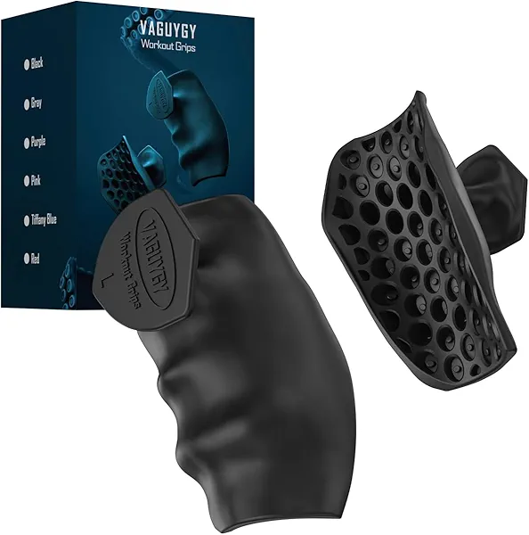 VAGUYGY Workout Grips,Rubber Fingerless Gym Gloves, Pull Up Grips for Men Women Crosstraining Palm Grips Hand Protection,Suitable for Gym & Home Workouts, Improves Grip Strength