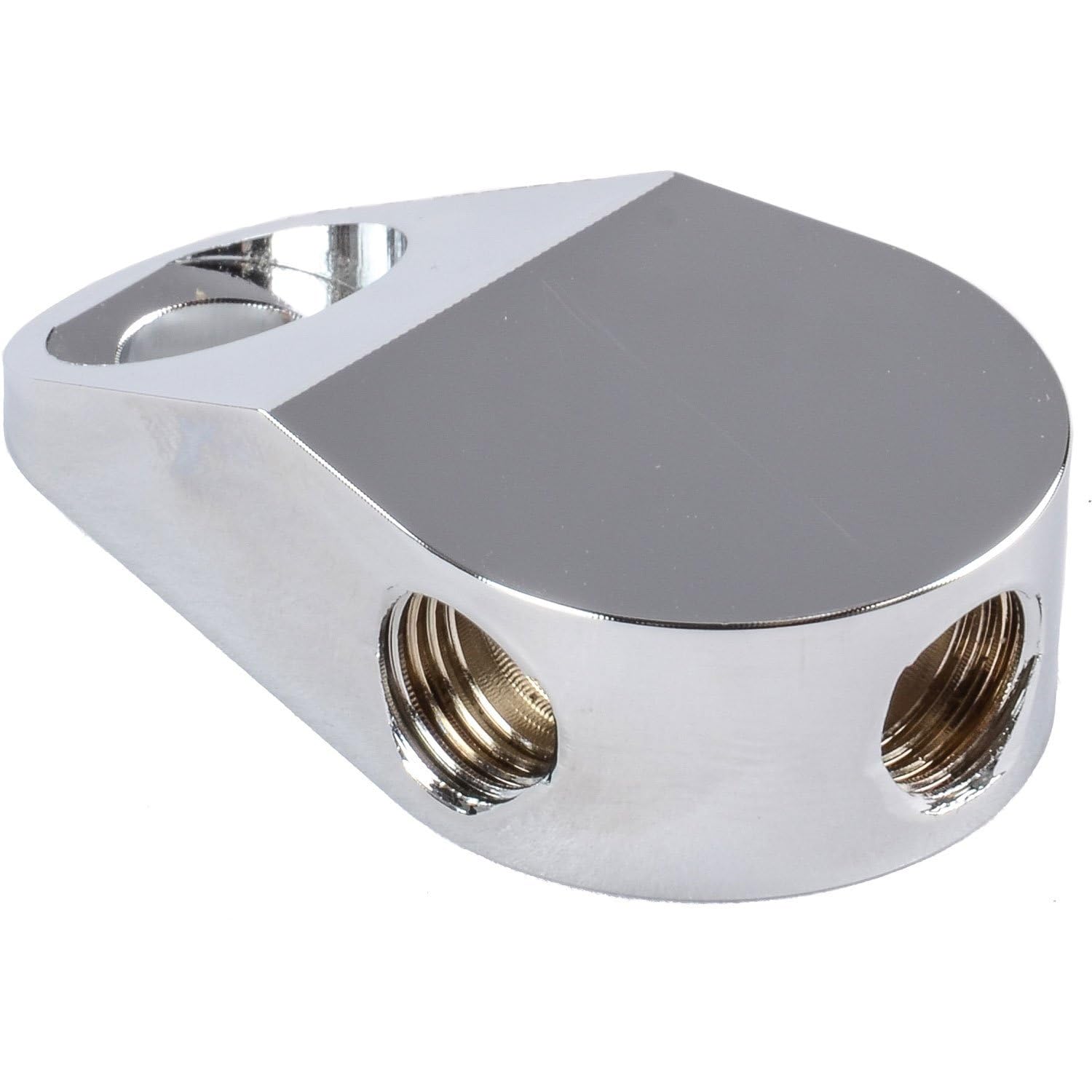 JEGS Low Profile Junction Block | Fits 3/16� Brake Lines | 3-Port Design | Polished Chrome-Plated Brass Finish | Uses 3/8"-24 Inverted Flare 45�