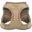 Best Pet Supplies - All Weather Mesh/Plush, Reflective, No Pull Harness for Small, Medium Dogs, Cats - Secure with Hook & Loop Fastener, Buckle, Double D-Rings - Latte Suede, M