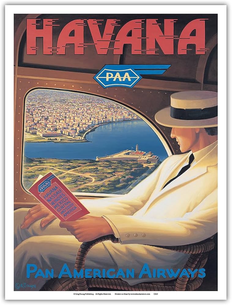 Amazon.com: Havana Cuba - Vintage Airline Travel Poster by Kerne Amazon.com: Havana Cuba - Vintage Airline Travel Poster by Kerne