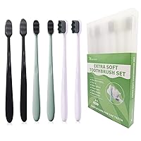 Vista 10 de EasyHonor Cepillo de dientes extra suave para encías sensibles, cepillo de dientes manual micro nano con 20000 cerdas de hilo dental suave