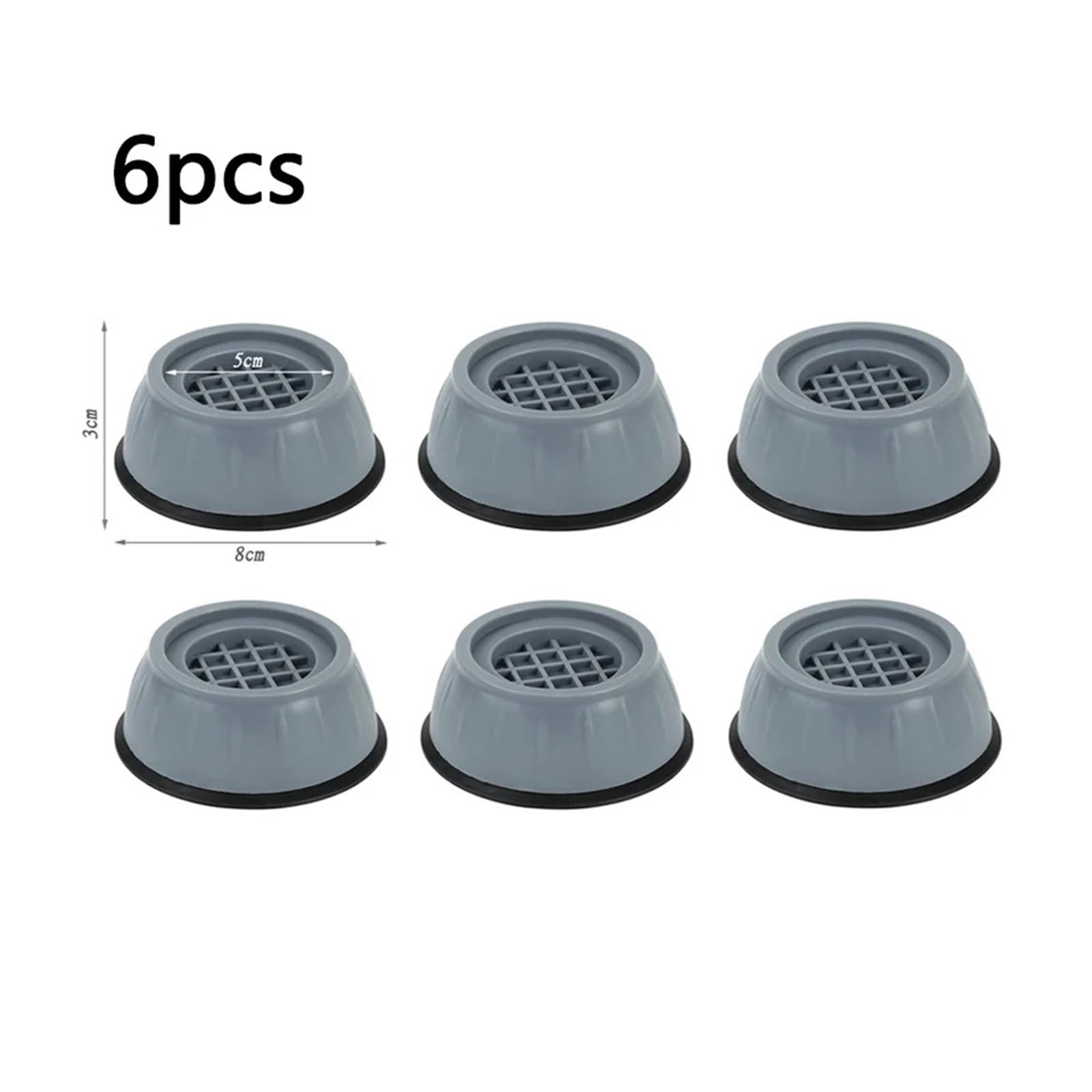 Almohadilla de soporte antivibración 1/2/4 piezas for pies lavadora(6pcs)