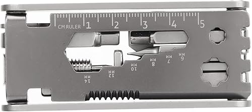 Multiherramienta 17 en 1, multiherramienta de acero inoxidable, kit de reparación de cadena portátil plegable con llaves hexagonales,