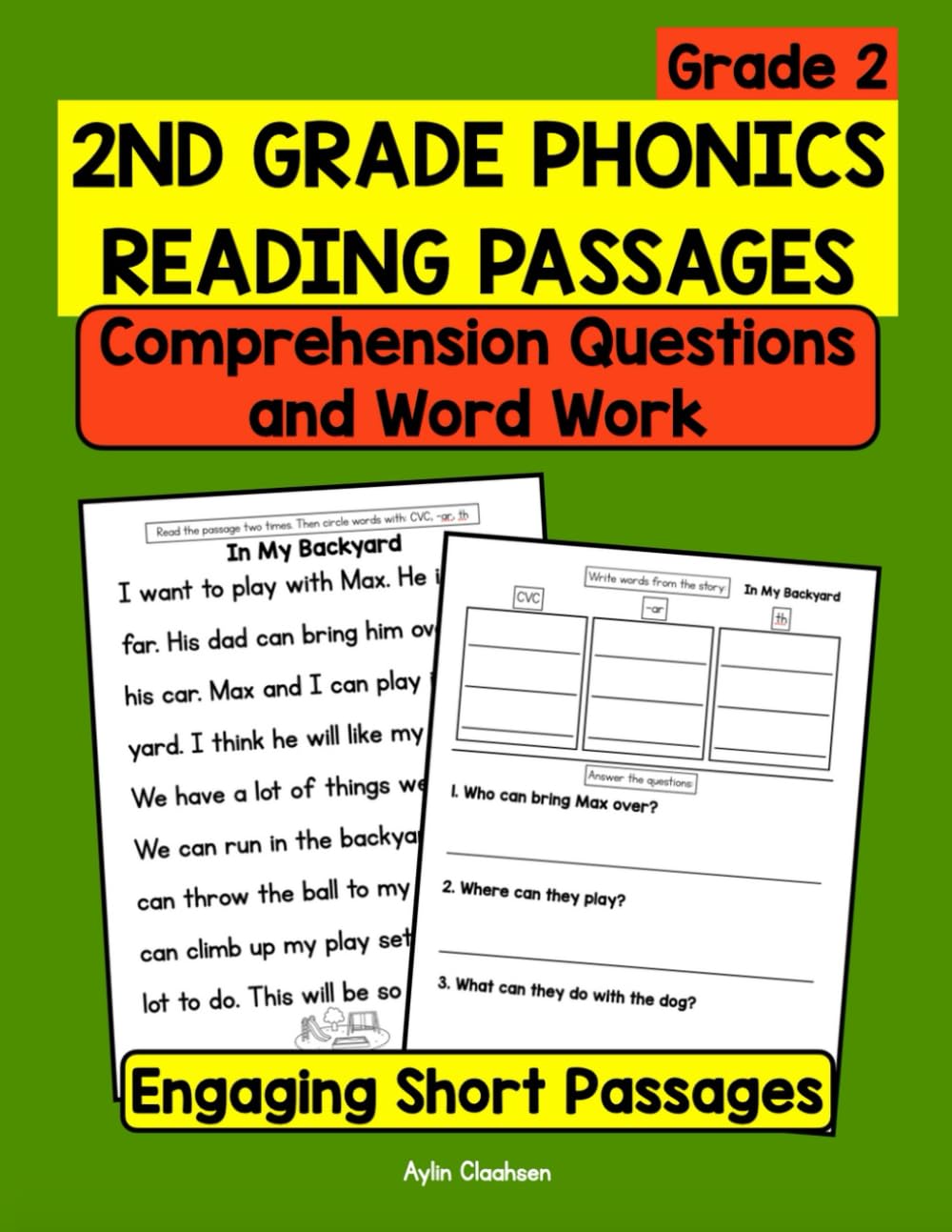 2nd Grade Phonics Reading Passages with Comprehension Questions and Word Work: Engaging Workbook with Short Stories for Grade 2 (K-5 Phonics Passages with Comprehension Questions)