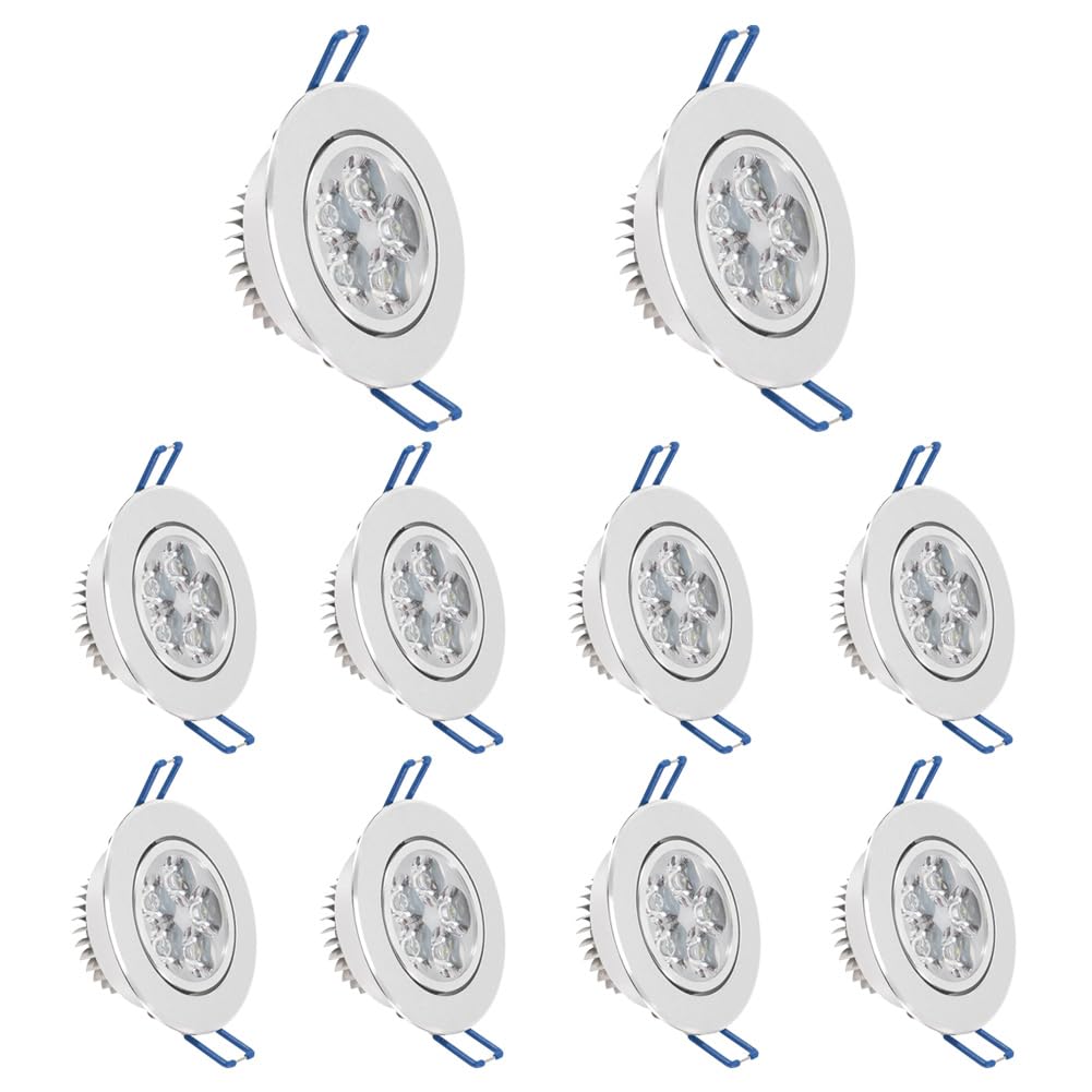 Opaeroo10 Pack LED Downlight AC85-265V 5W Dimmable Bright Recessed Decoration Ceiling Lamp ColdWhite