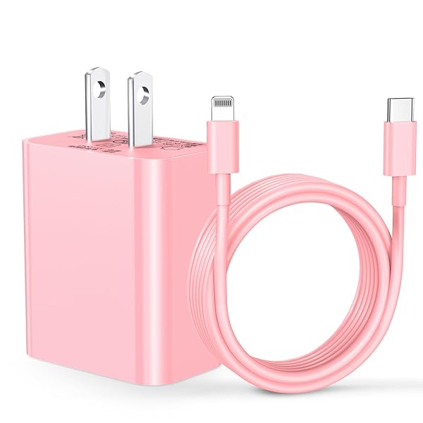 Dayaoncy for Phone Charger Fast Charging,20W USB C Wall Charger with 6FT USB C to Lightning Cable, for Phone Cable Fast Charging Compatible with Phone 14/13/12/12 Pro Max/11/Xs Max/XR-Pink