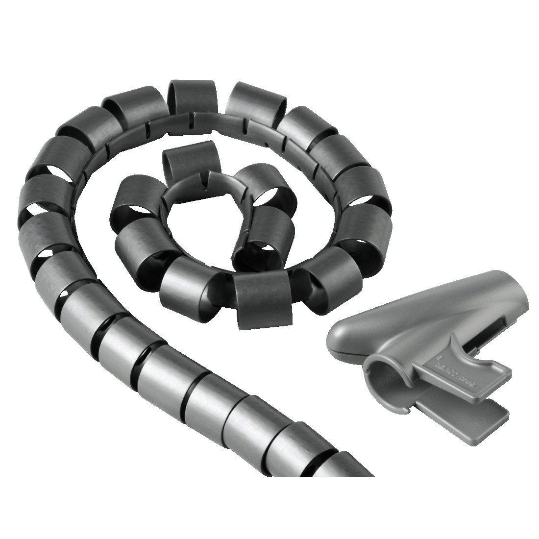 Hama Cable Bundle Tube Easy Cover, 1.5 M, 30 Mm, Silver