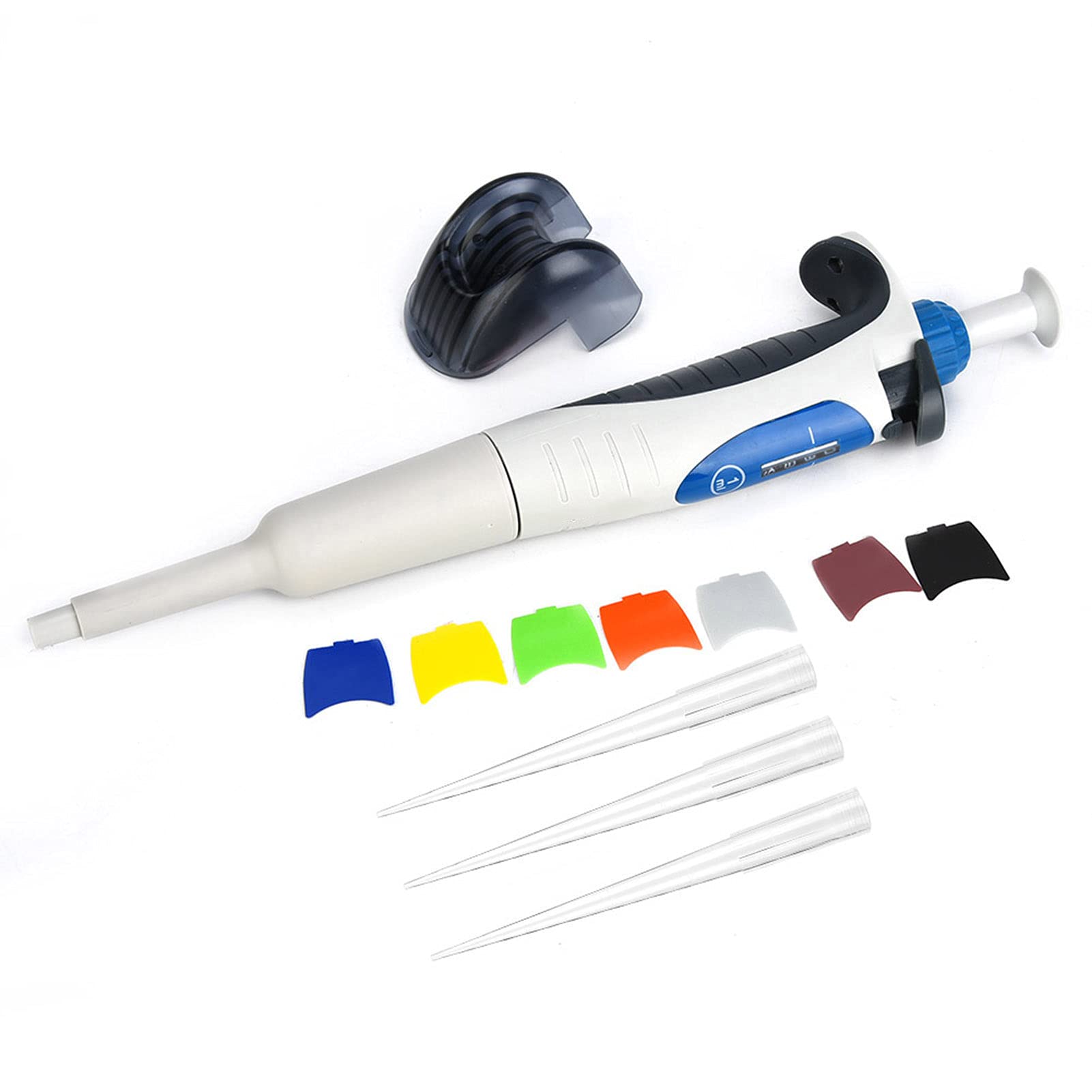 Pipette mit Volumenbereich von 100 bis 1000 Mikrolitern – manuell einstellbare Einkanal-Mikropipette A1000 für den Flüssigkeitstransfer im Labor – Digitalanzeige und