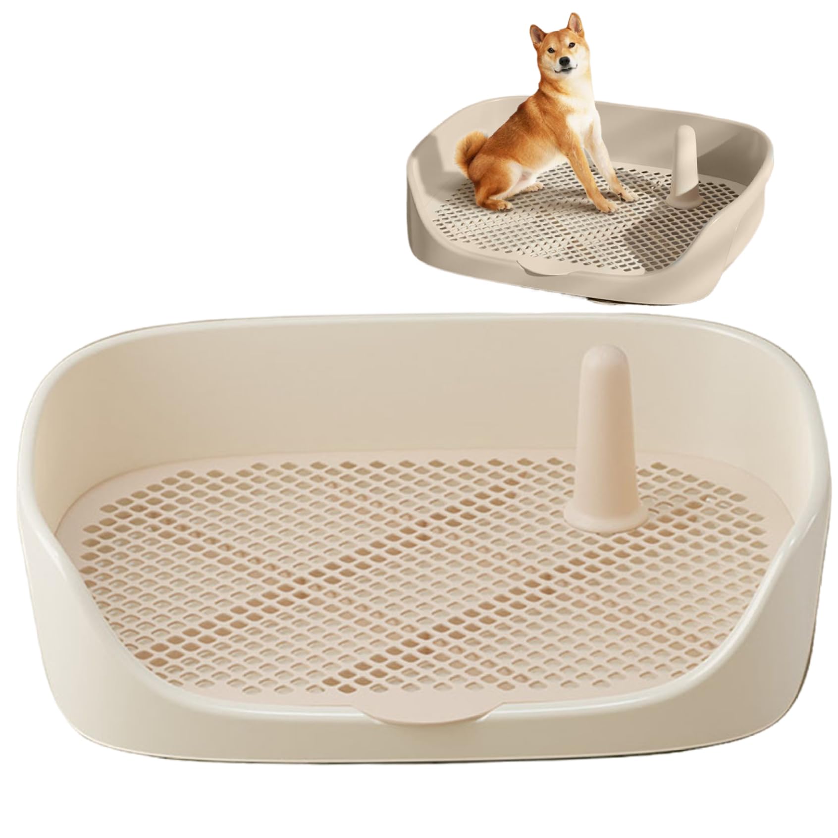 Bac à litière pour Chien, 15,75 x 11,81 x 4,33 Pouces, Grand Pot d'intérieur Anti-déversement pour Chien, bac à litière pour Chien d'entraînement, Pot Portable pour Chien, bac à litière pour Chien