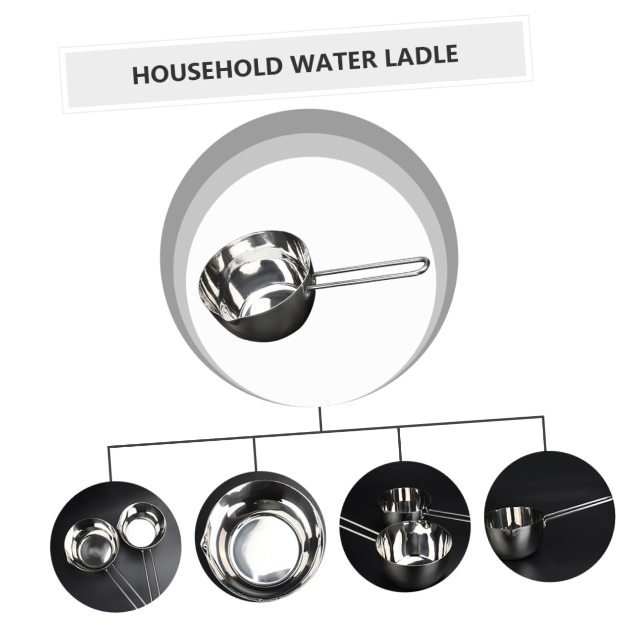 1pieza Cuchara De Agua De Acero Inoxidable Mango Para Cocina Para Comedores y Restaurantes Diseño Ergonómico y Práctico