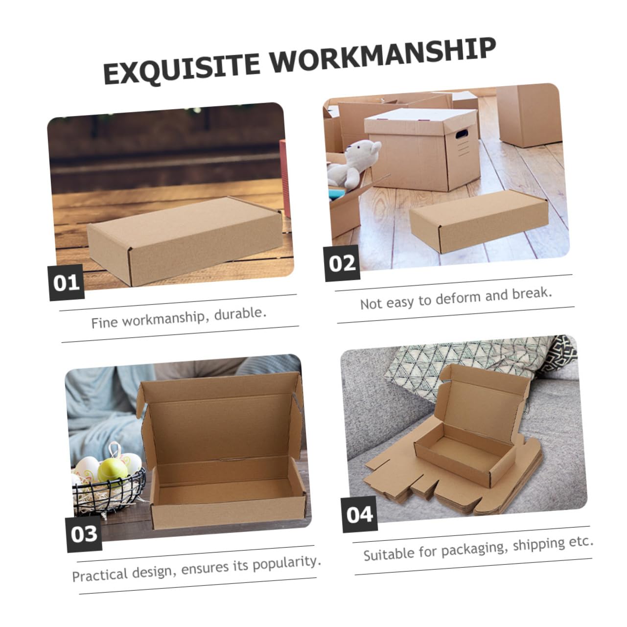PLAFOPE Shiing Box Umzugskartons Aus Wellpappe 25 Stück Paketkarton Für Den Versand