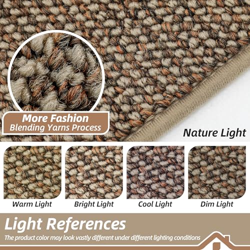 Image of BEQHAUSE Dirt Trapper Door Mat 24 inch x 36 inch, Non-Slip Washable Doormats Entrance Mat, Dirt Resistant and Absorbent Welcome Mat, Low Profile Floor Mats for Front Back Door and Entryway, Beige