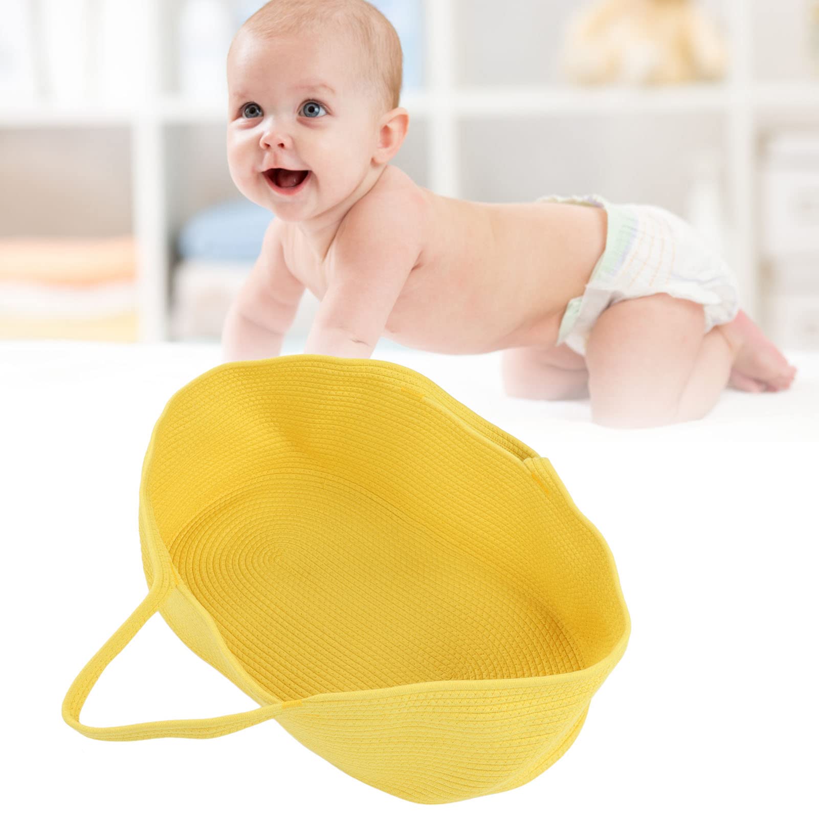 Cesta para Cambiar Pañales, Cesta para Cambiar Pañales Impermeable y Plegable, Cesta para Cambiar Pañales para Bebés, Mesa para Cambiar Pañales Portátil para Bebés(27.6in-Amarillo)
