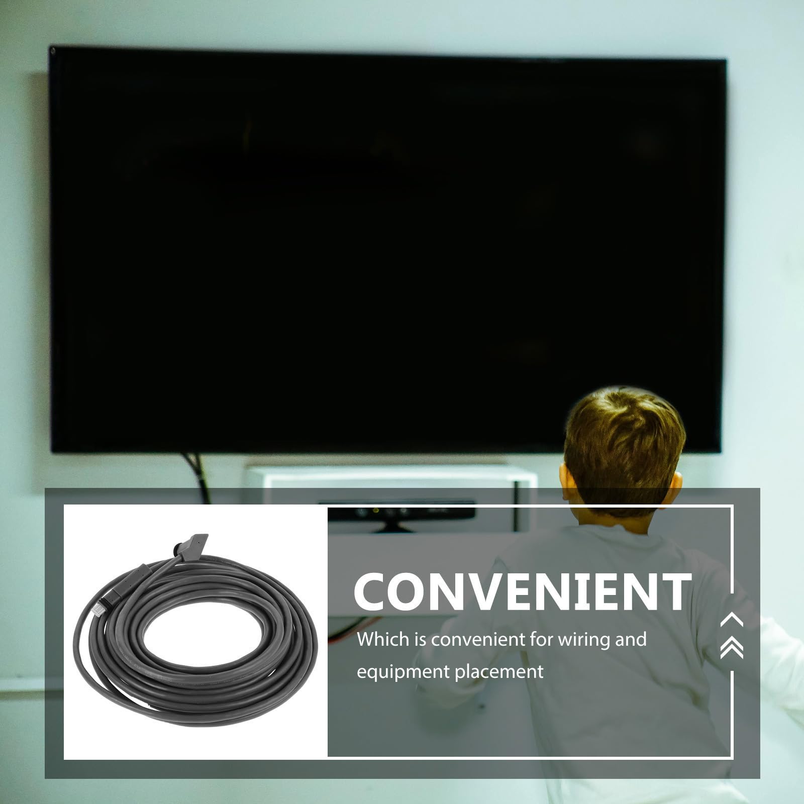Câble de Rallonge Réseau Cat 5e en Cuivre Pur Gaine Pvc, Liaison Stable et Facile à Utiliser pour Équipements de Communication à Domicile ou Bureau