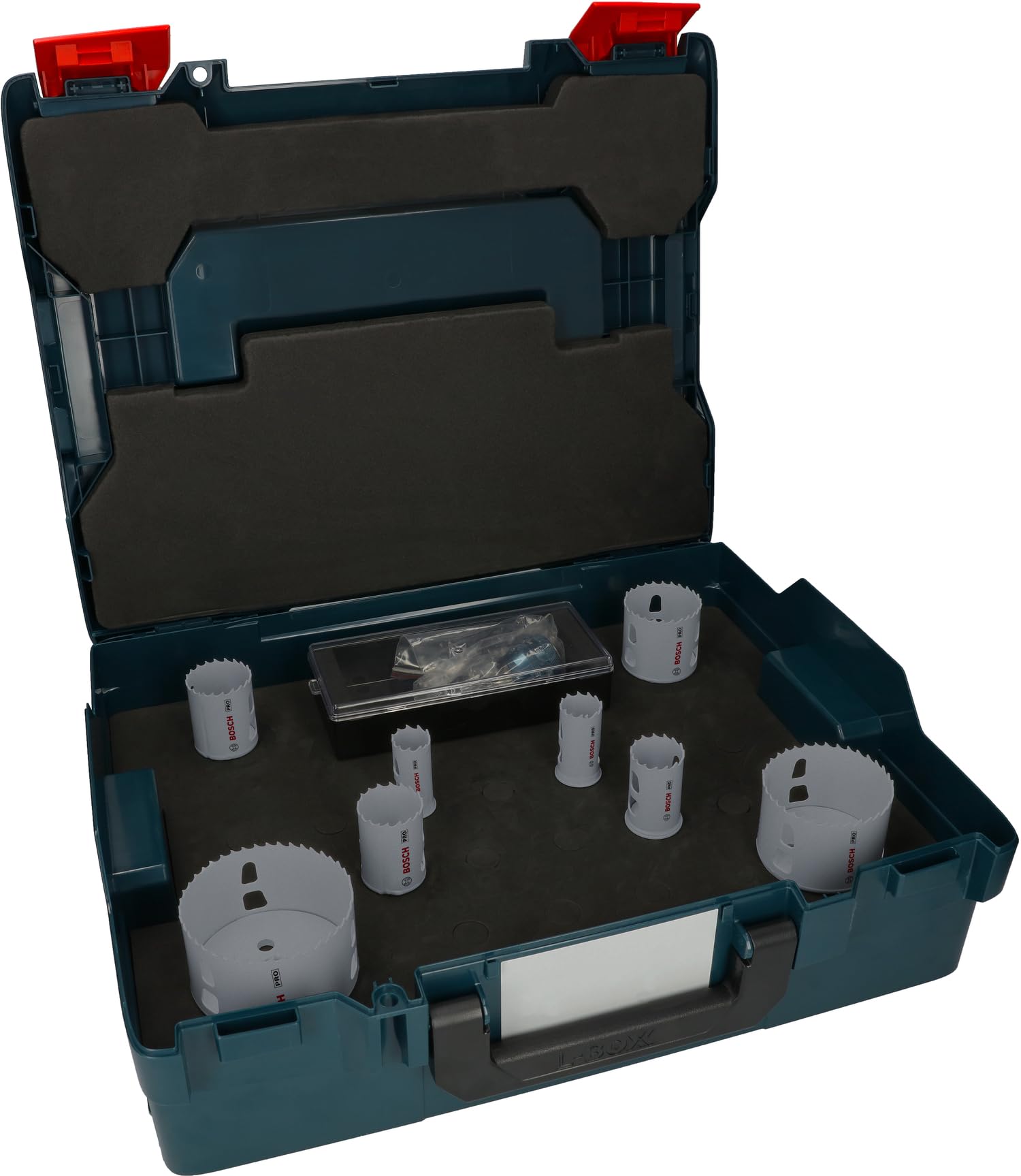 Bosch 8x PRO Multi Material Power Change Plus Hole Saw Set - L-Boxx (for Softwood, Drywall, Diameter 20, 30, 44, 60, 68, 114 mm, Professional Accessories Drill/Screwdriver) — image 1