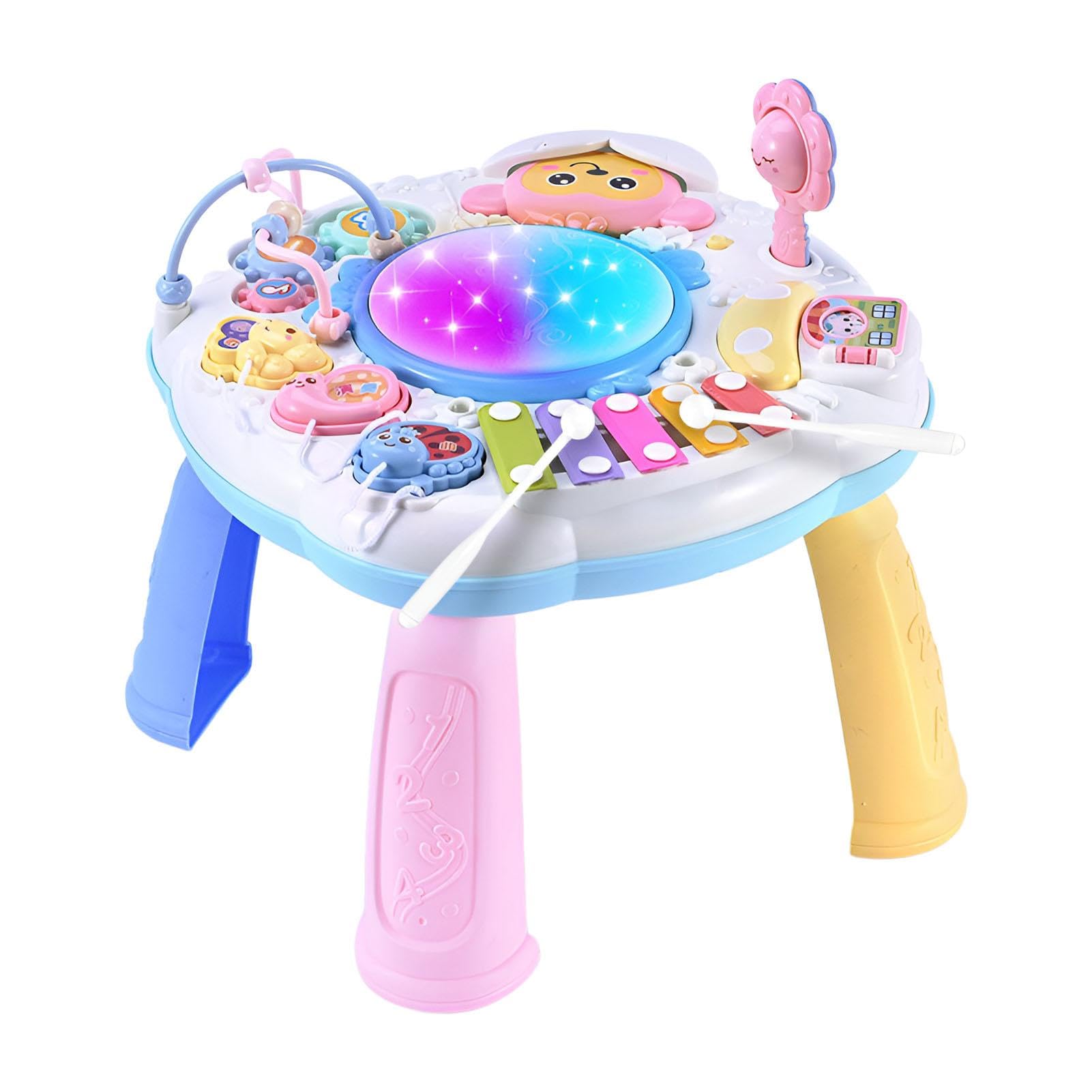 Musical Activity Table | Teaching Tables For Kids - Multiple Learning Modes Reusable Teaching Interactive Table For Nursery, Girls, Boys