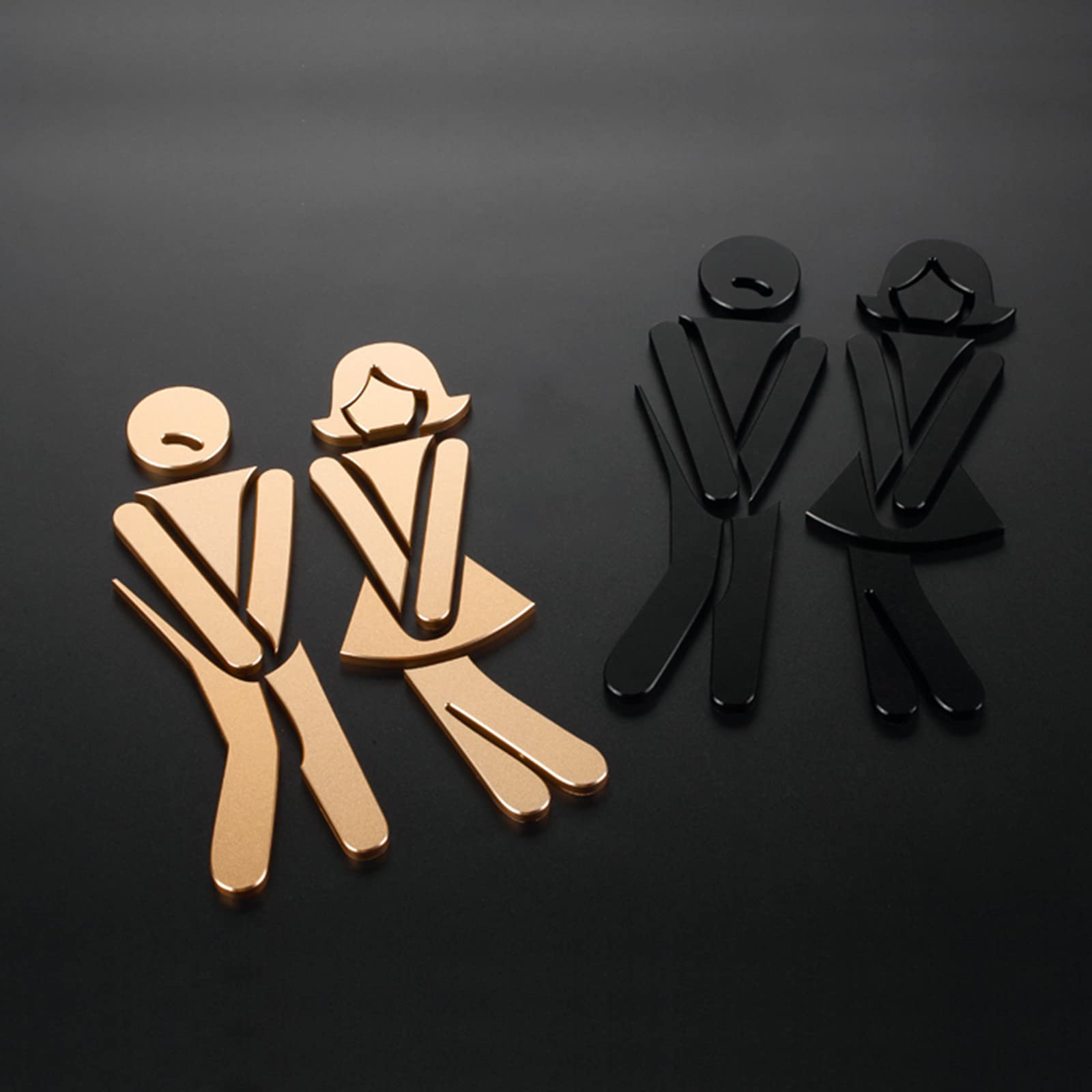 Letrero de baño, Letrero de aluminio for baño hombres y mujeres, letrero/cartel for puerta, for negocios, for vestuarios en lugares públicos/C(B)